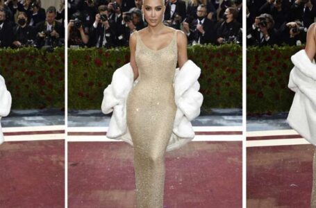 Kim Kardashian adelgazó 7 kilos para ponerse el icónico vestido que usó Marlyn Monroe para cantarle a Kennedy